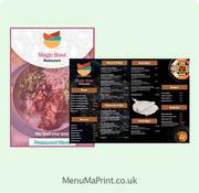 Restaurant Menu Printing  Z Fold Leaflet  MenuMa Print